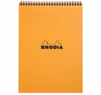 Блокнот RHODIA CLASSIC, А4, 80 г, Orange/Оранжевый, Клетка