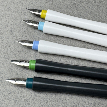 Перьевая ручка-макалка с 2 перьями SAILOR HOCORO, Steel nib, White/Белый