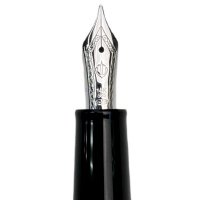 Ручка перьевая SAILOR PRO GEAR SLIM SILVER TRIM, RT 14K, Black/Черный