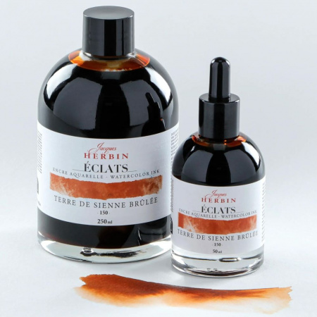 Акварельные чернила HERBIN ECLATS, Terre de sienne brulee/Желто-Коричневый