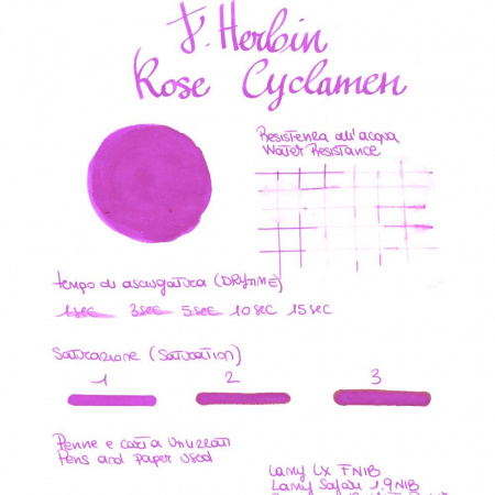 Картриджи для перьевой ручки HERBIN, Rose cyclamen/Фуксия