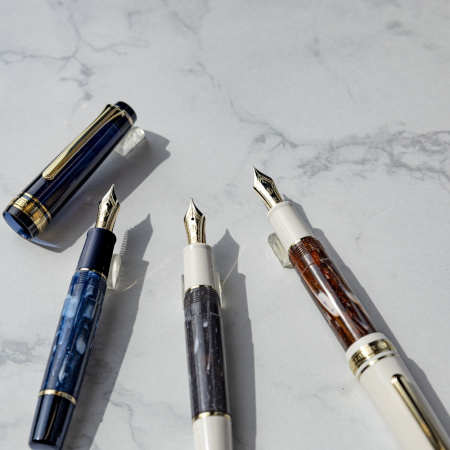 Ручка перьевая SAILOR PRO GEAR SLIM MINI RECONTRE III, Gold IP 14K, Terre/Синий