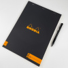 Блокнот RHODIA BASICS "LE R" №18, A4, 90 г, Black/Черный
