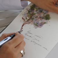 Скетчбук для акварели RHODIA TOUCH WATERCOLOR, Hot press, 15х15 см, 300 г, Хлопок, Black/Черный