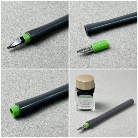 Перьевая ручка-макалка SAILOR HOCORO, Steel nib, Gray/Серый