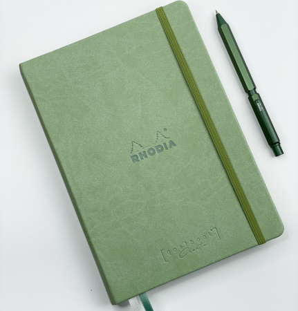 Записная книжка RHODIARAMA GOALBOOK CREATION в твердой обложке, А5, без линовки, 200 г, Celadon/Бледно-зеленый