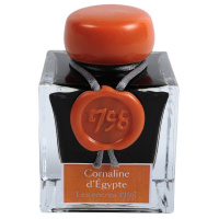 Чернила HERBIN PRESTIGE 1798, Coraline d'Egypte/Оранжевый с серебряными блестками, 50 мл