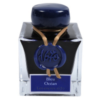 Чернила HERBIN PRESTIGE 1670, Bleu Ocean/Синий с золотыми блестками, 50 мл