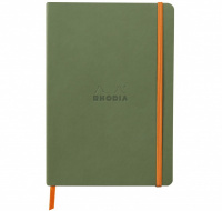 Записная книжка RHODIARAMA в мягкой обложке, A5, точка, 90 г, Sage, Зеленый