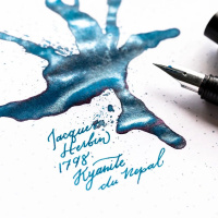 Чернила HERBIN PRESTIGE 1798, Kyanite du Népal/Синий с серебряными блестками