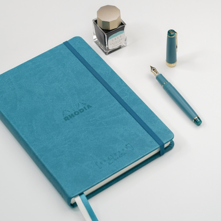 Ручка перьевая SAILOR PRO GEAR SLIM SOUND OF RAINFALL, GT 21K bicolor small, Summer rain/Бирюзовый
