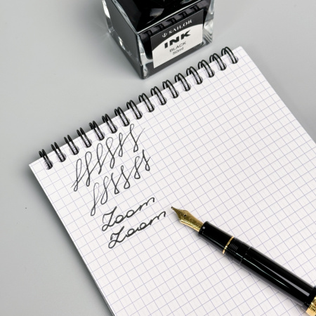 Ручка перьевая SAILOR PRO GEAR SLIM GOLD TRIM, GT 14K, Black/Черный