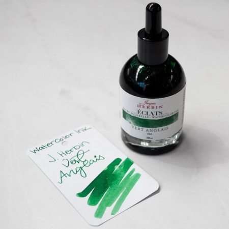 Акварельные чернила HERBIN ECLATS, Vert anglais/Британский зеленый