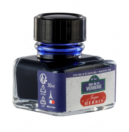 Чернила HERBIN, ЦВЕТА ПАРИЖА, Rue De La Verrerie/Синий