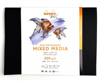 Скетчбук для смешанных техник RHODIA TOUCH MIXED MEDIA, А3+, 250 г, Black/Черный, Пейзаж