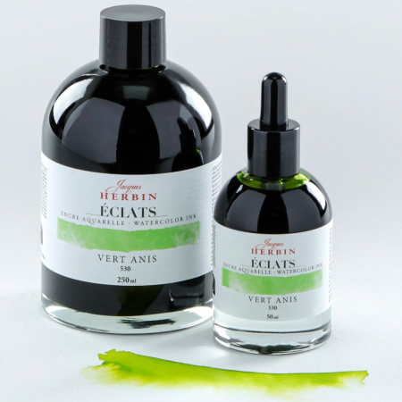 Акварельные чернила HERBIN ECLATS, Vert anis/Желто-зеленый
