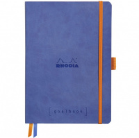 Записная книжка RHODIARAMA GOALBOOK в мягкой обложке, A5, точка, 90 г, Sapphire, Синий