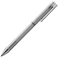 Ручка мультисистемная 2 в 1 LAMY LOGO (606), Brushed/Матовая сталь, (черный стержень + карандаш)