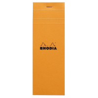 Блокнот RHODIA BASICS №8, 7,4х21 см, 80 г, Orange/Оранжевый, Клетка