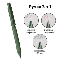 Ручка мультисистемная RHODIA MULTI PEN, 3в1, Sage/Зеленый