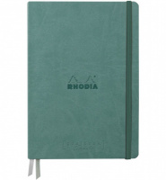 Записная книжка RHODIARAMA GOALBOOK CREATION в твердой обложке, A5, без линовки, 200 г, Aqua, Аквамарин