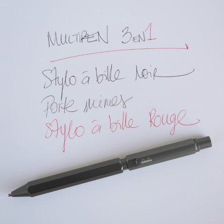 Ручка мультисистемная RHODIA MULTI PEN, 3в1, Titanium/Серый