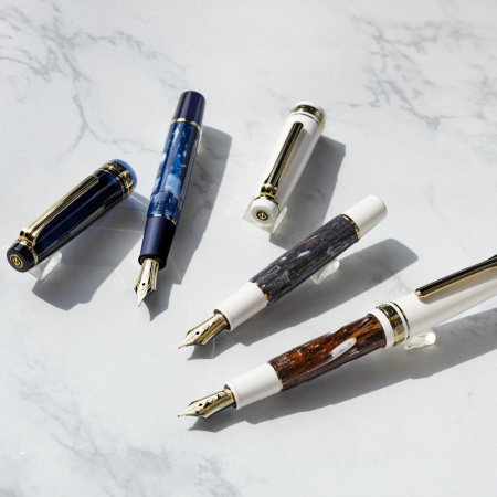 Ручка перьевая SAILOR PRO GEAR SLIM MINI RECONTRE III, Gold IP 14K, Terre/Синий