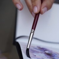 Скетчбук для акварели RHODIA TOUCH WATERCOLOR, Cold press, A6, 300 г, Хлопок, Black/Черный