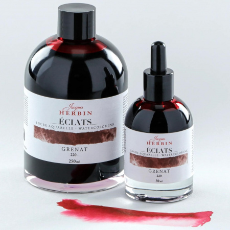 Акварельные чернила HERBIN ECLATS, Grenat/Гранатовый