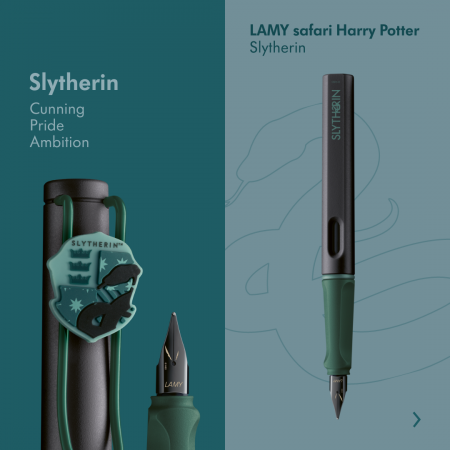 Ручка перьевая LAMY SAFARI HARRY POTTER, Slytherin/Черный с зеленым
