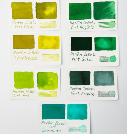 Акварельные чернила HERBIN ECLATS, Vert anis/Желто-зеленый