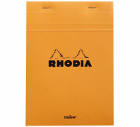 Блокнот RHODIA BASICS YELLOW №16, A5, 80 г, Orange/Оранжевый, Клетка