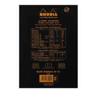 Блокнот RHODIA BASICS №16, A5, 80 г, Black/Черный