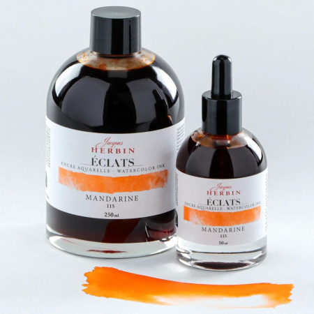 Акварельные чернила HERBIN ECLATS, Mandarine/Оранжевый