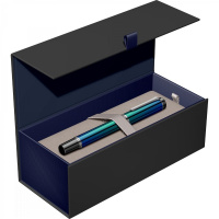 Ручка перьевая SAILOR CYLINT COLORED STAINLESS, Black IP 21K, Lagoon/Сине-зеленый