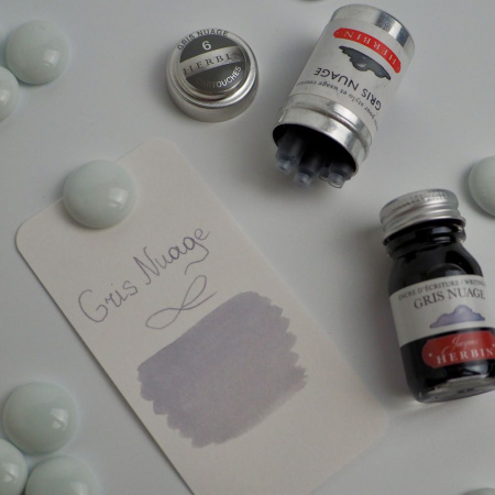 Картриджи для перьевой ручки HERBIN, Gris nuage/Светло-серый