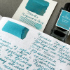 Чернила HERBIN PRESTIGE 1670, Turquoise de Perse/Бирюзовый с золотыми блестками