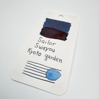 Набор SAILOR: перьевая ручка 1911L RINGLESS KYOTO GARDEN, Blue, RT 21K, + Чернила KYOTO GARDEN Suikyou