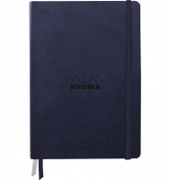Записная книжка RHODIARAMA GOALBOOK CREATION в твердой обложке, A5, без линовки, 200 г, Midnight, Темно-синий