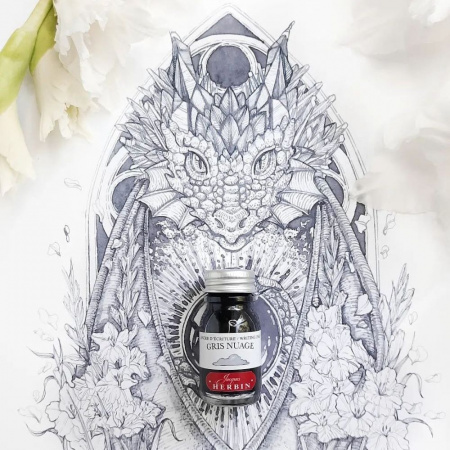 Картриджи для перьевой ручки HERBIN, Gris nuage/Светло-серый