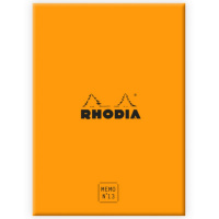 Блок для заметок RHODIATIME MEMO №13, в коробке, A6, 80 г, Orange/Оранжевый, Точка