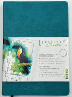 Записная книжка RHODIARAMA GOALBOOK CREATION в твердой обложке, A5, без линовки, 200 г, Peacock/Сине-зеленый