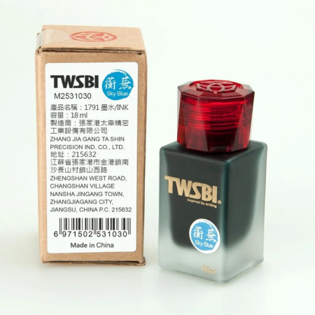 Чернила в банке TWSBI 1791, Sky Blue/Голубой, 18 мл