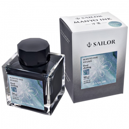 Чернила в банке SAILOR MANYO DUAL SHADING, Ayame/Светло-зеленый