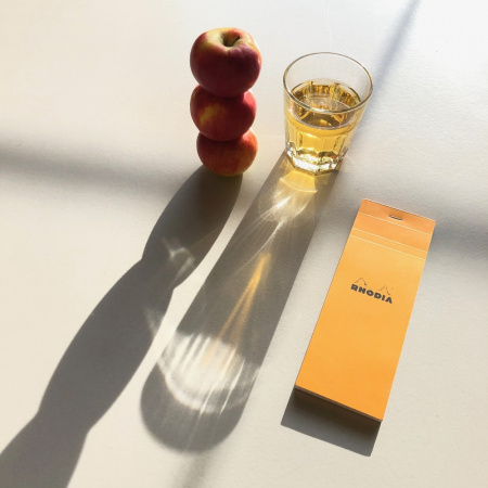 Блокнот RHODIA BASICS №8, 7,4х21 см, 80 г, Orange/Оранжевый