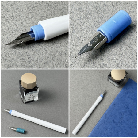 Перьевая ручка-макалка SAILOR HOCORO, Steel nib, White/Белый