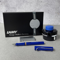 Набор LAMY SAFARI, Blue/Синий (перьевая ручка + картриджи + чернила + конвертер)