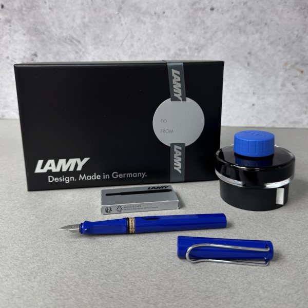 Набор LAMY SAFARI, Blue/Синий (перьевая ручка + картриджи + чернила + конвертер)