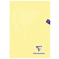 Тетрадь CLAIREFONTAINE MIMESYS PASTEL, A4, 90 г, Jaune сitron/Желтый, клетка