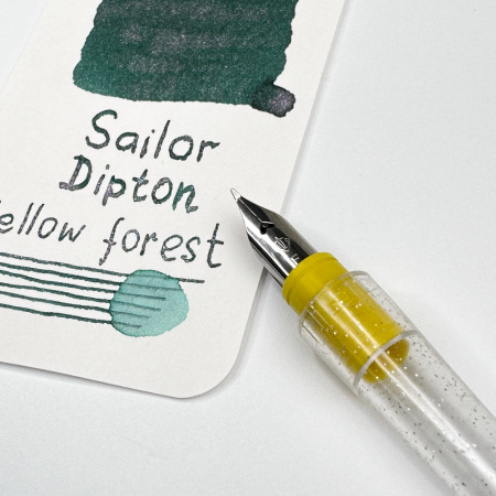 Набор SAILOR: перьевая ручка-макалка HOCORO, Calligraphy steel nib 40° + Чернила DIPTON, Mellow Forest